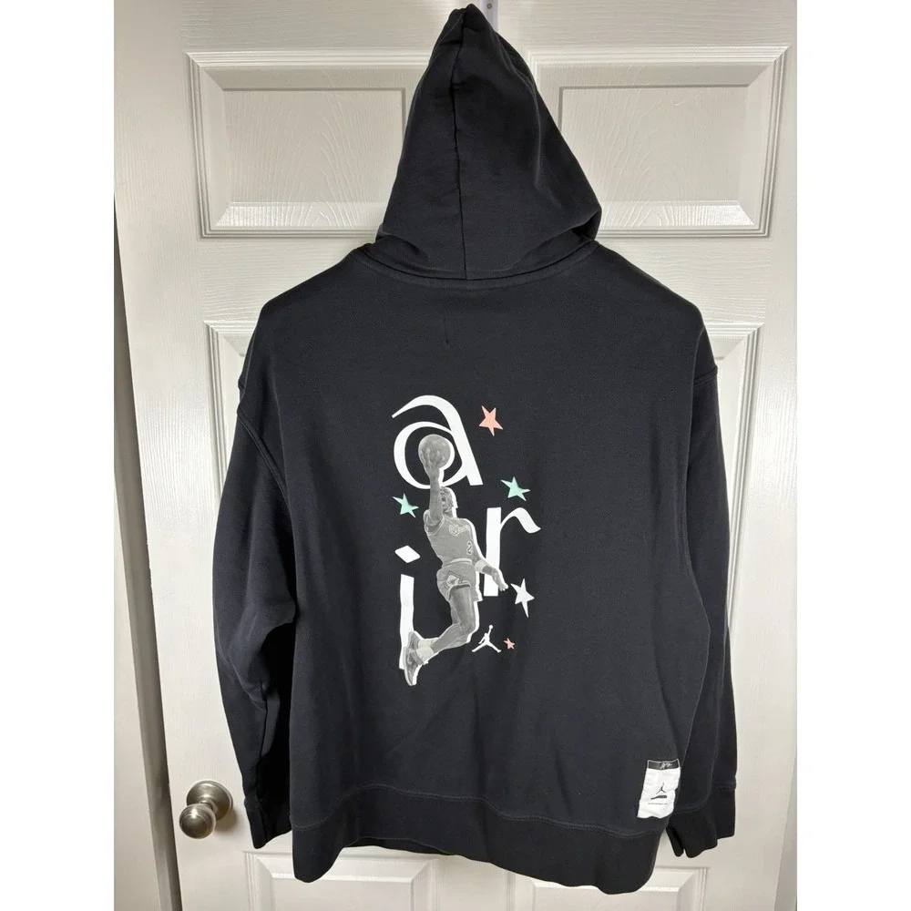 Nike Air Jordan Sport DNA Graphic Print Hoodie Sweatshirt Black Men's Size XXL